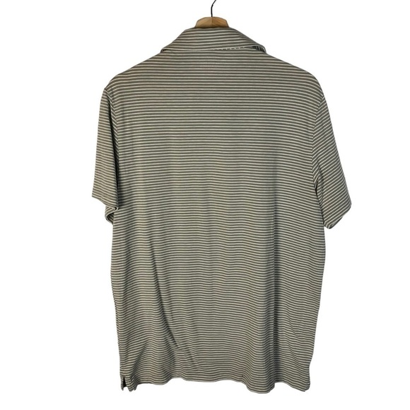Vineyard Vines Edgartown Gray & White Stripe Short Sleeve Polo M - Picture 2 of 3